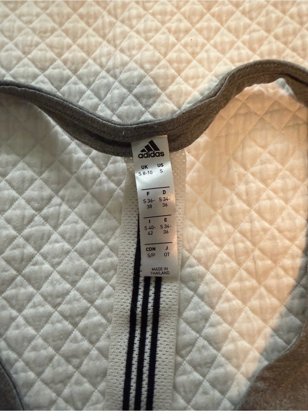 adidas Gray Racerback Performance Tank Top - Picture 3 of 3